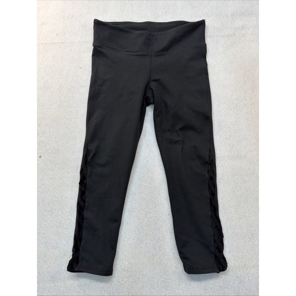 Fabletics Leggings Women's Size XS Black Powerhold Stretch Athleisure Laced